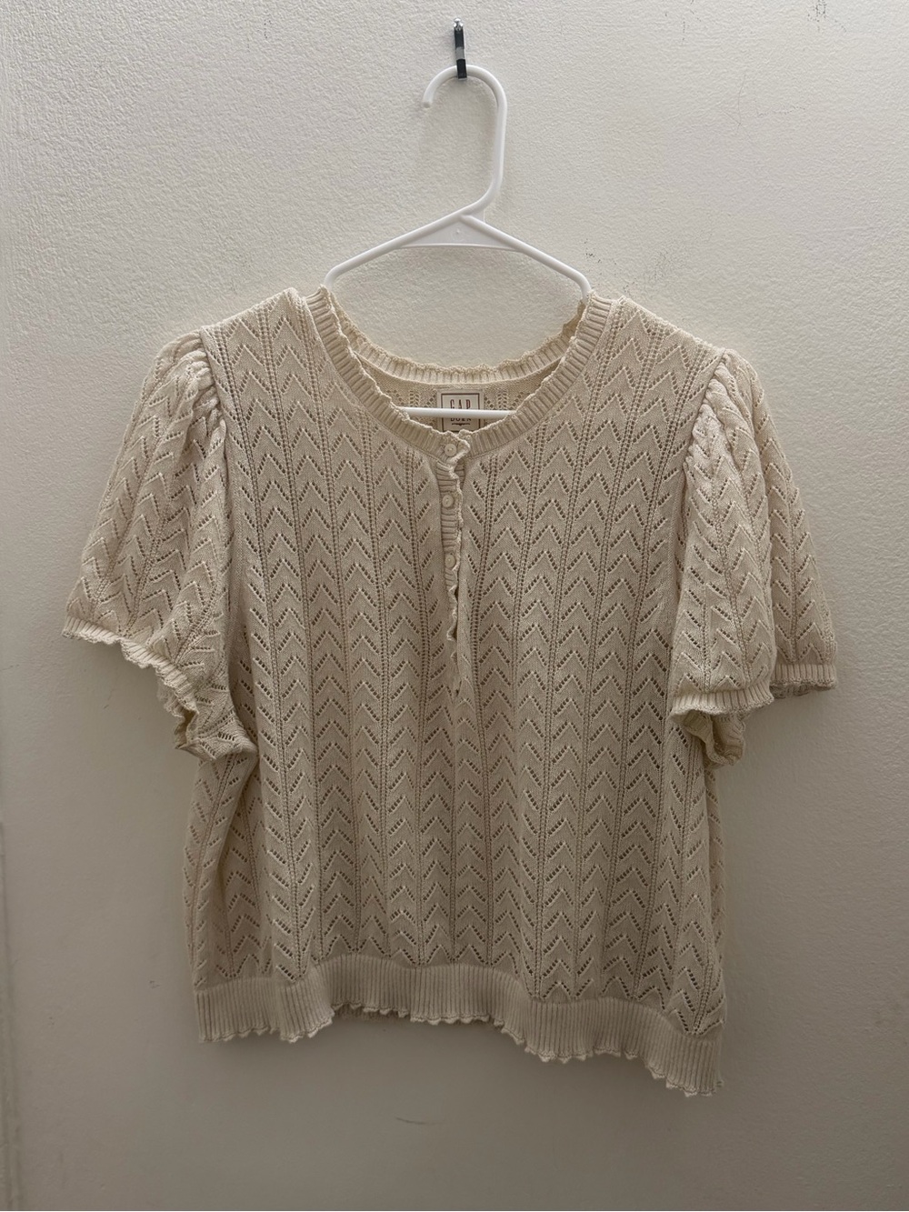 Gap x Dôen Linen Blend Pointelle Sweater
